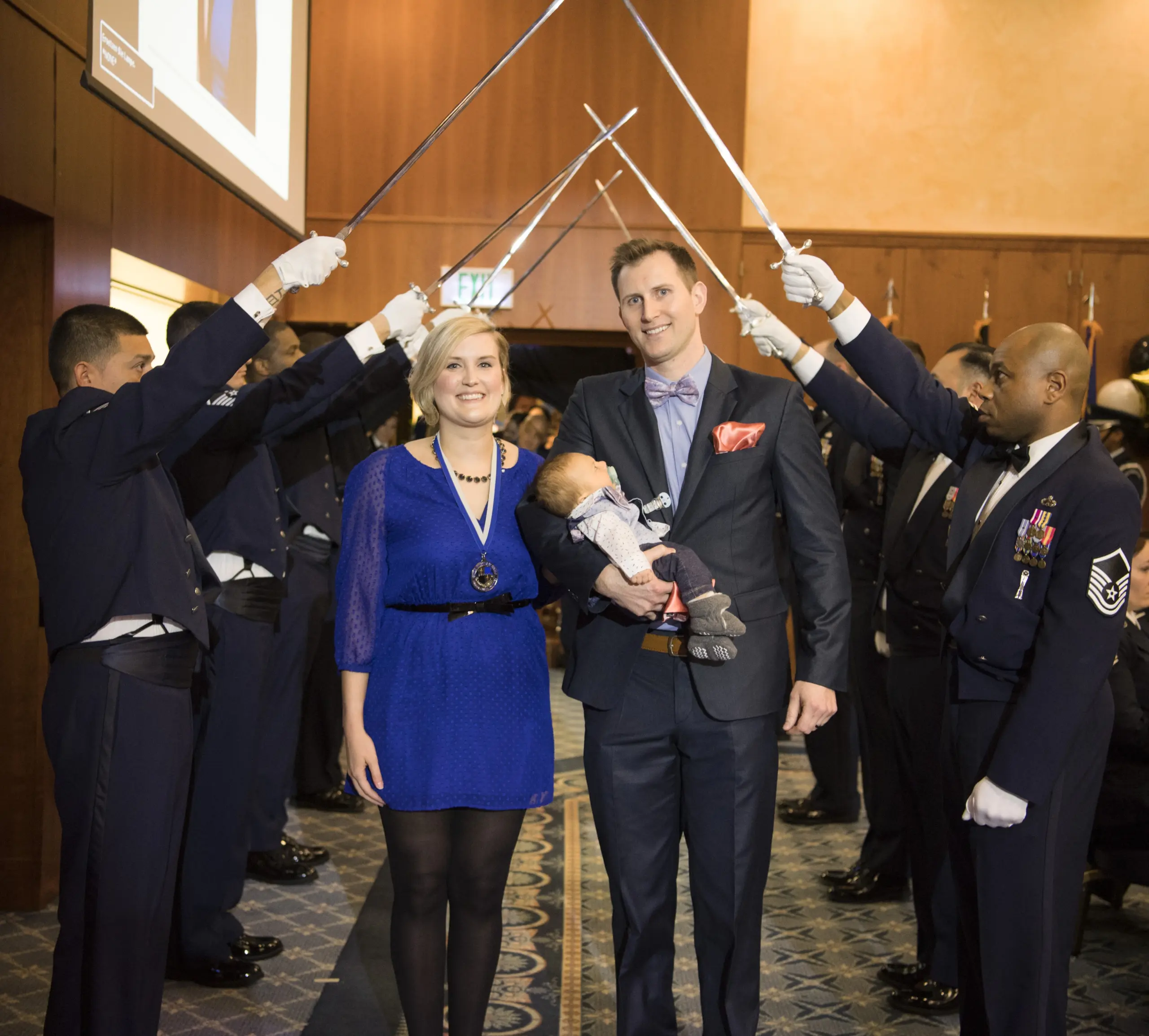Kelley Beck at a United States Air Force recognition ceremony